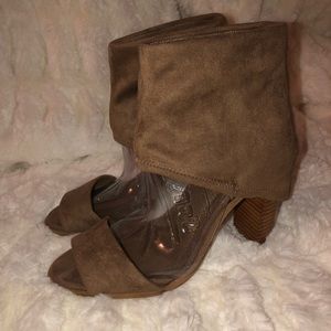 BCBGeneration Brown Microsuede Heels